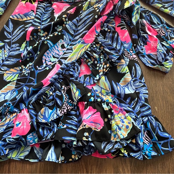 Lilly Pulitzer Lila Long Sleeve Dress Onyx Earned Stripes - Picture 7 of 16